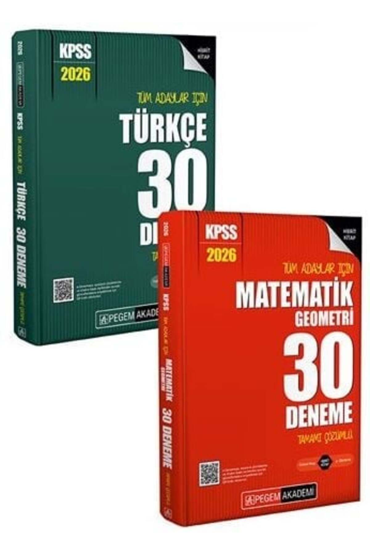 Pegem Akademi Yayıncılık Pegem 2026 KPSS Türkçe+Matematik 60 Deneme 2 li Set Pegem Akademi Yayınları