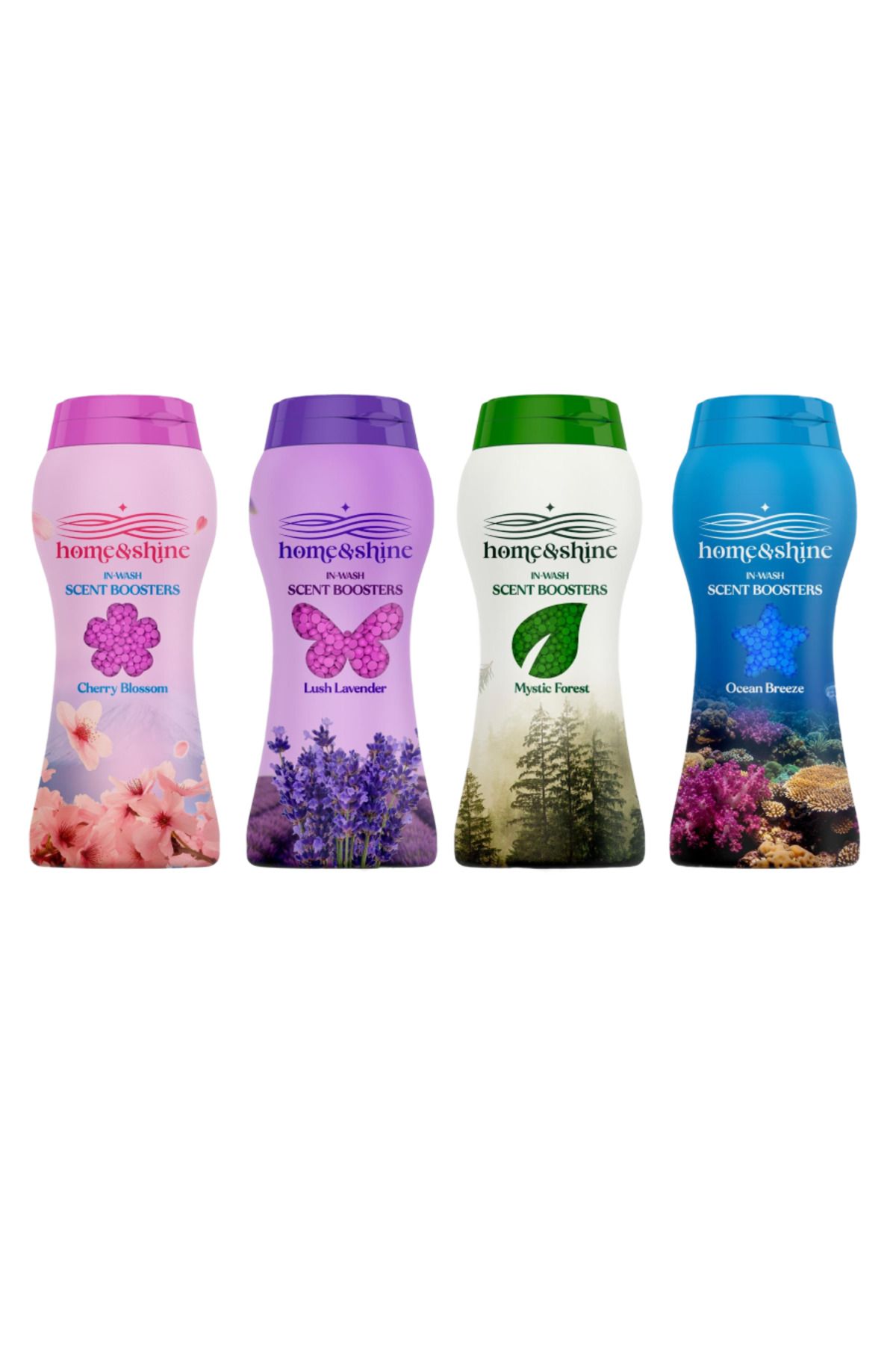 Home &shine Granül Çamaşır Parfümü Cherry Blossom,mystic Forest, Lush Lavender,ocean Breeze 4 X225 G