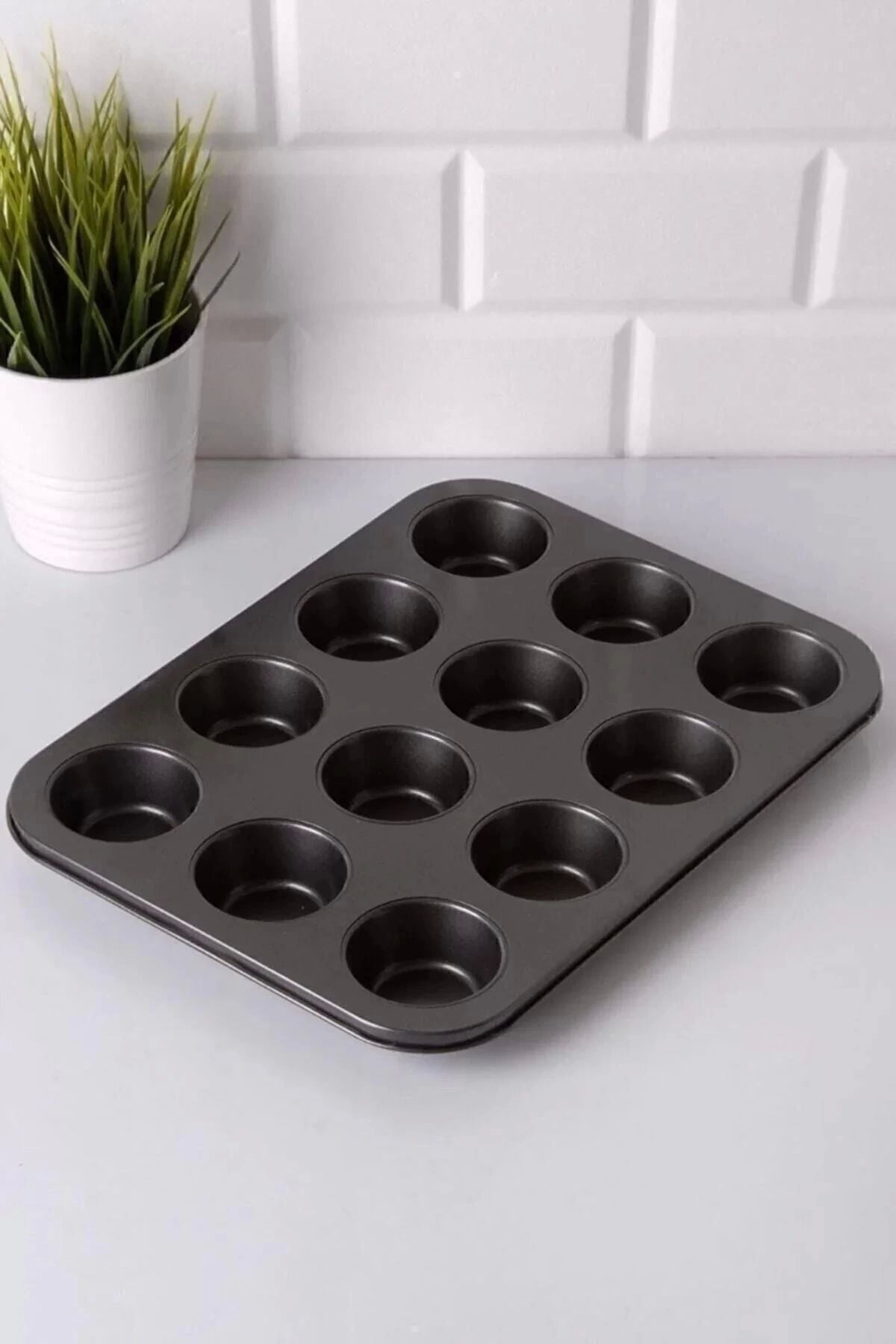 costurera 12'li Yanmaz Yapışmaz Muffin Kek Kalıbı