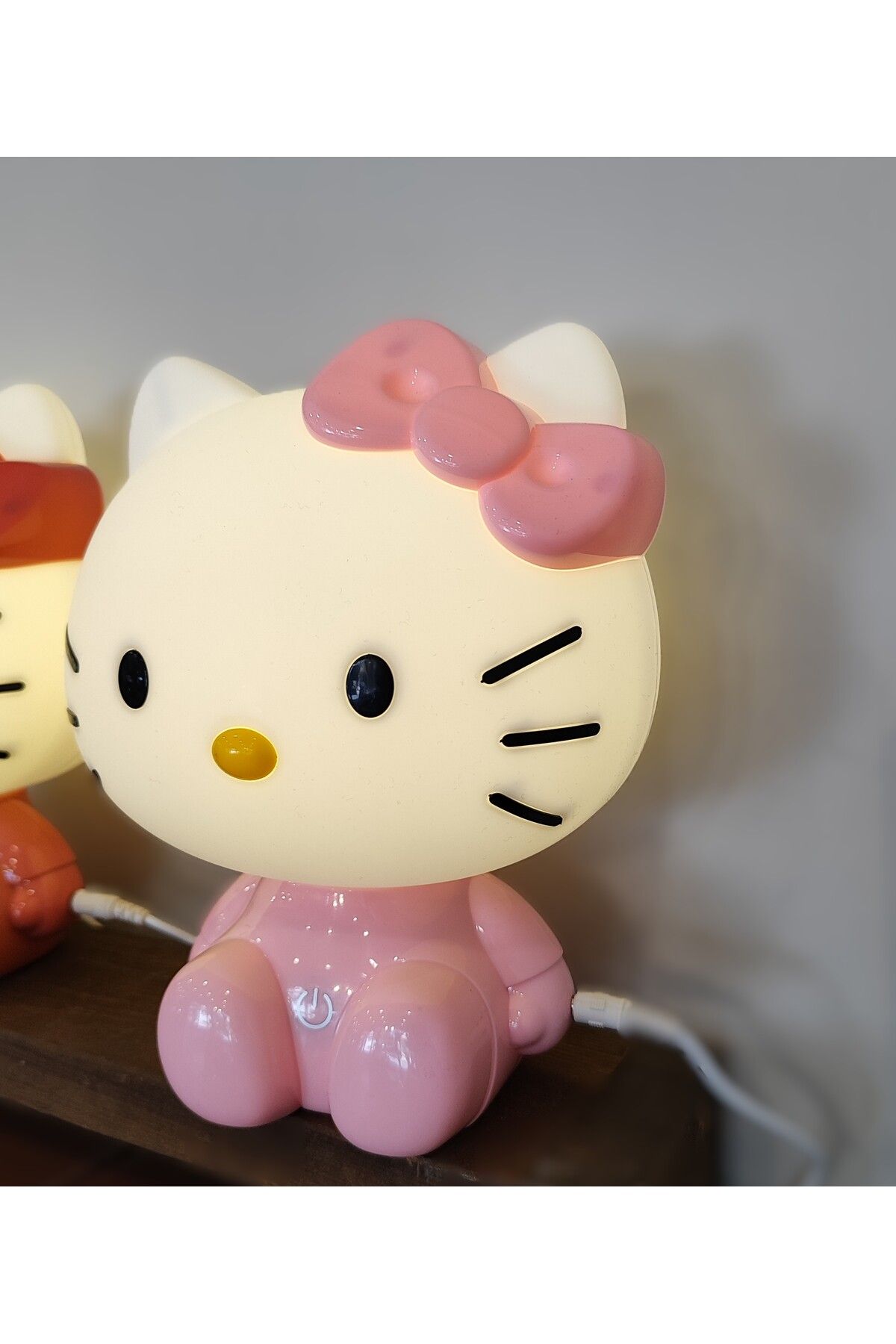 ada çanta kırtasiye Hello Kitty Figür büyük boy masa üstü gece lambası 3 kademeli ışık (20cm*17cm) AD4952