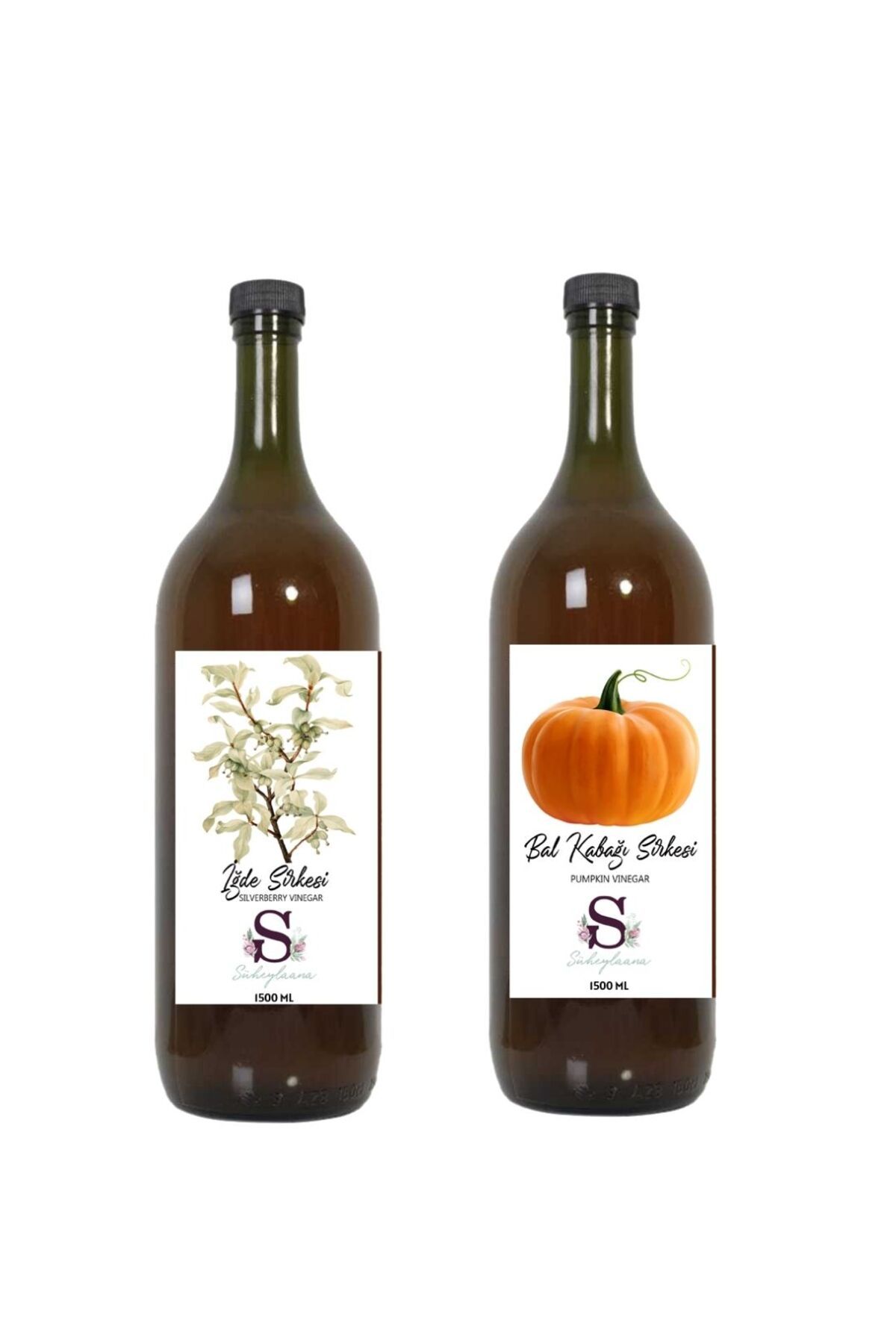 Süheylaana Doğal İğde Sirkesi 1500 Ml - Doğal Bal Kabağı Sirkesi 1500 Ml