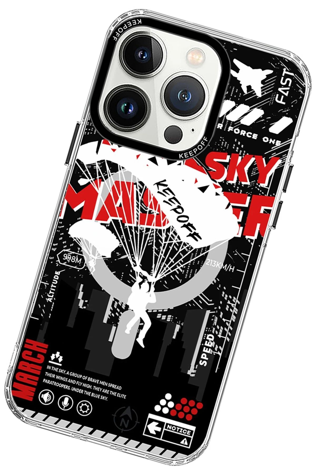 Keep Off iPhone 15 Pro Battlefield Magsafe Kapak - Airborne WLZOR