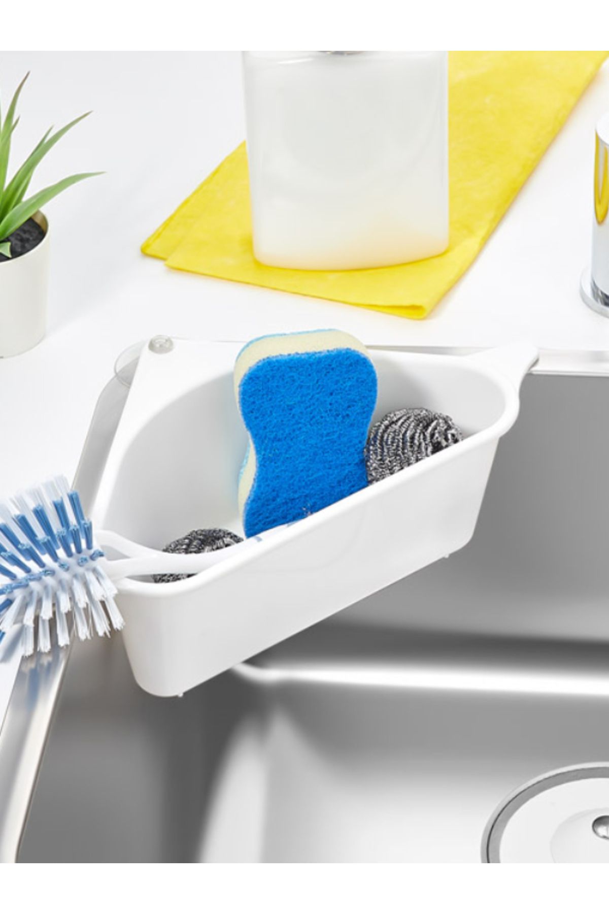 AYGÖREN HOME Vantuzlu Süzgeçli Lavabo Düzenleyici Organizer