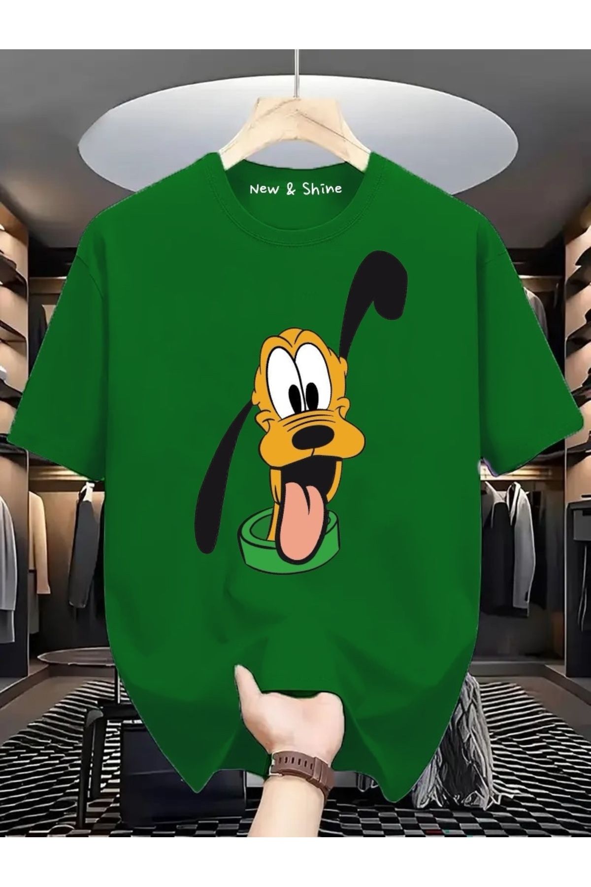 New Shine Uncle Duck Baskılı Oversize T-Shirt