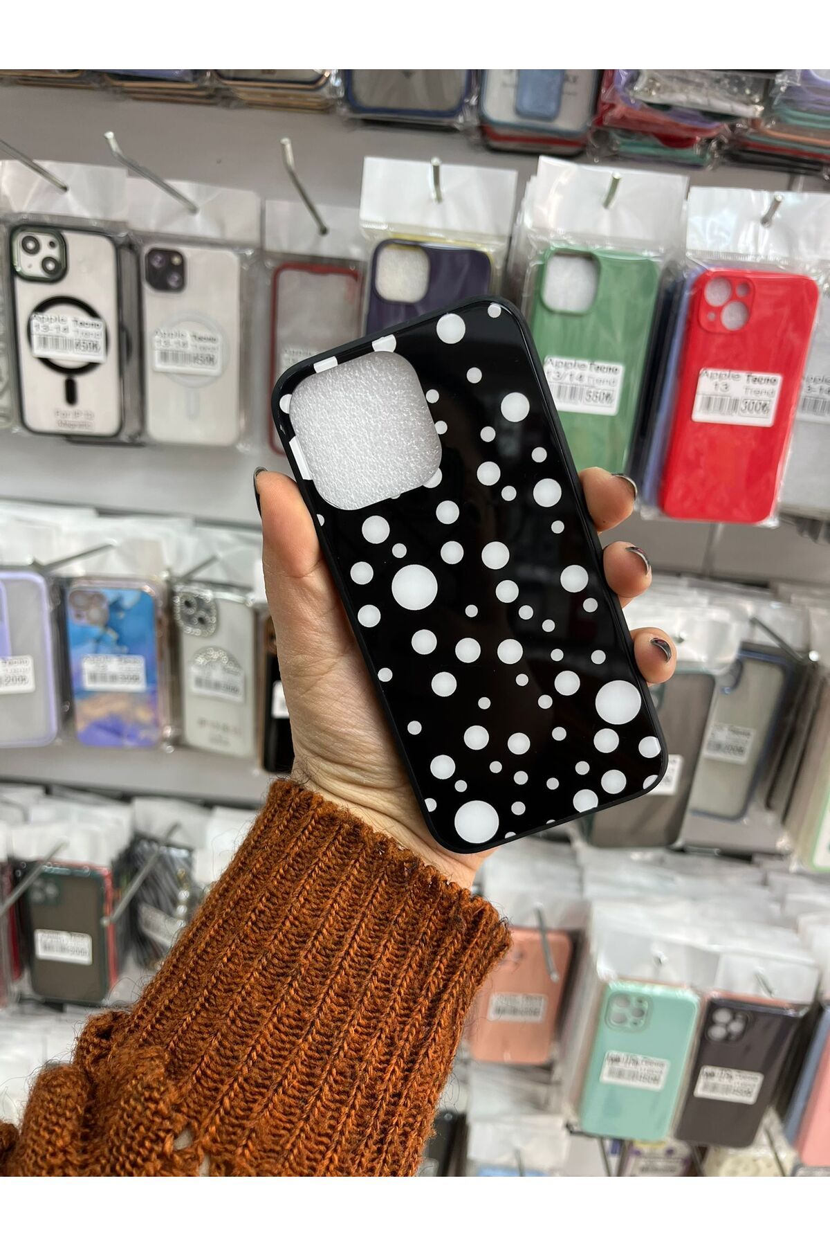 TECNOTREND Apple İphone 13 pro desenli cam sert silikon kılıf