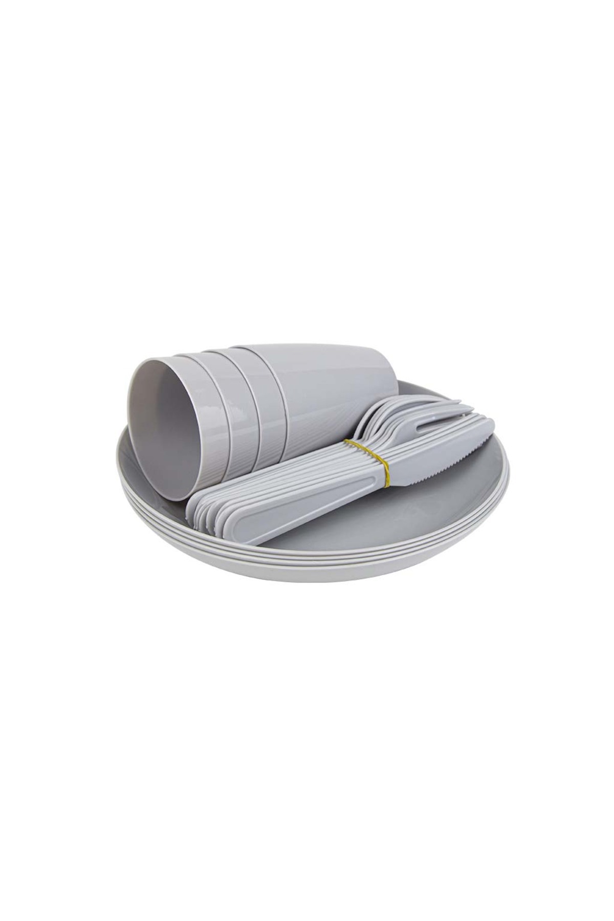 Ar Armese-Picnic Set Practical Does Not Take up Space Picnic Plate Set Picnic Utensils 20 Pieces for 4 People 3