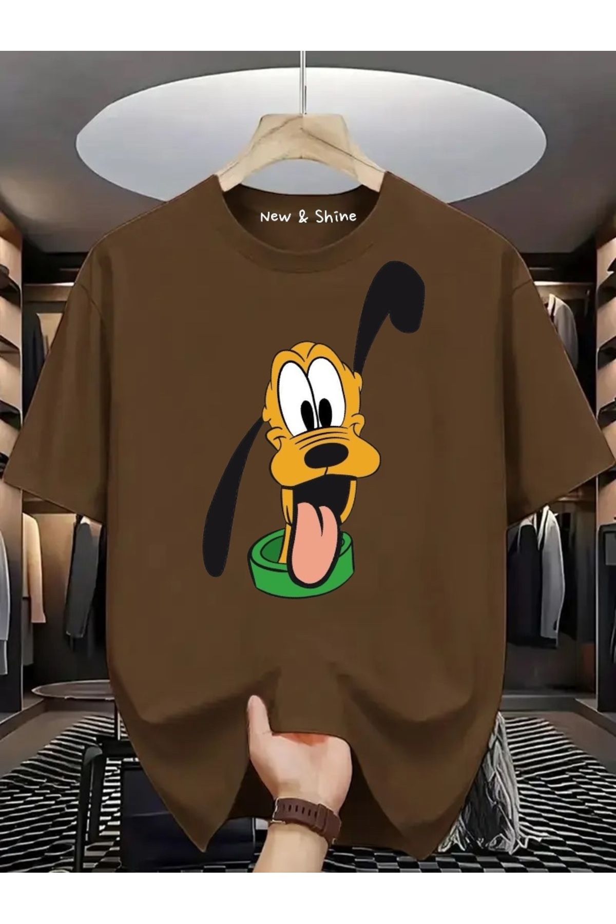 New Shine Uncle Duck Baskılı Oversize T-Shirt