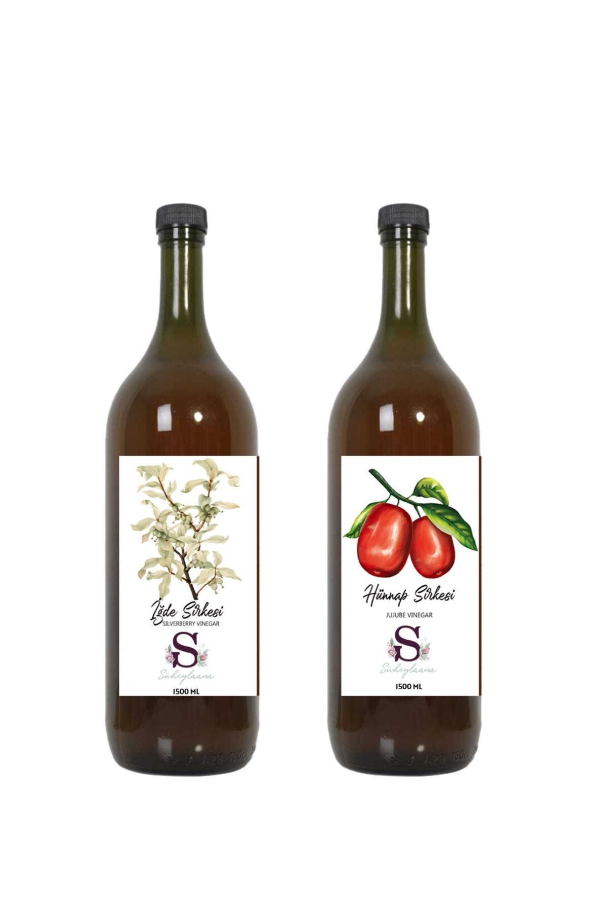Süheylaana Doğal İğde Sirkesi 1500 Ml - Doğal Hünnap Sirkesi 1500 Ml