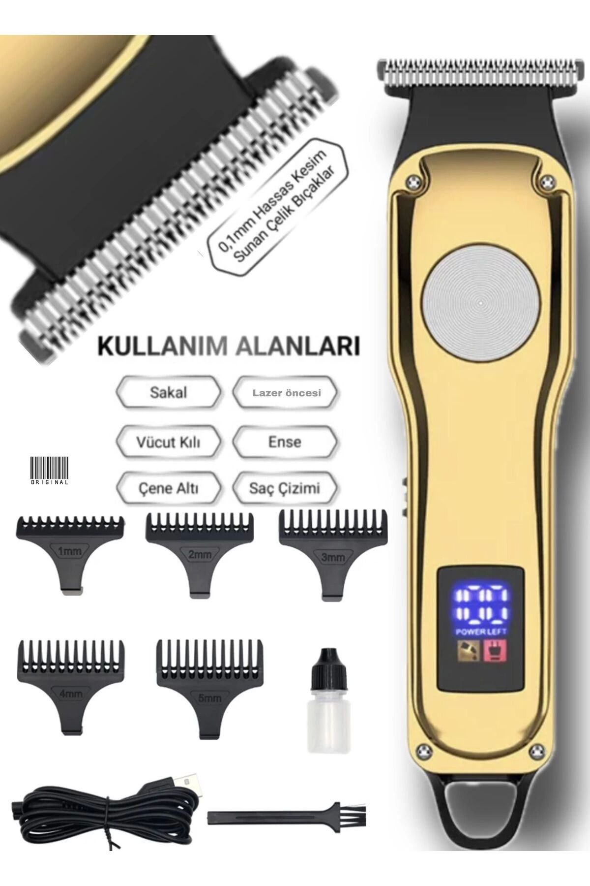 mrpurple Volemi 00086 Profesyonel Sakal Ense Çizim Epilasyon Öncesi Dijital Göstergeli Tı - PRP7489-1789