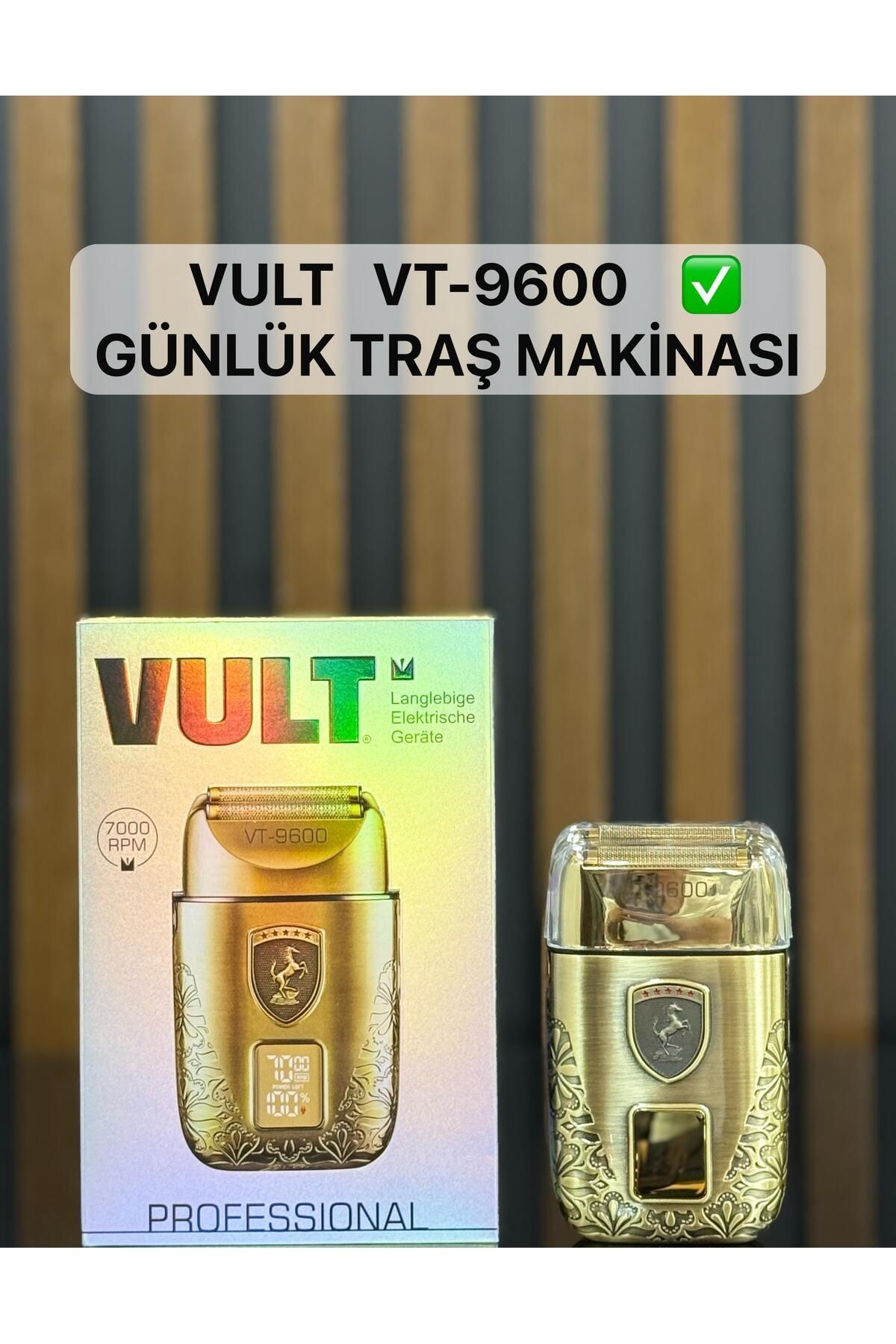 VULT VT-9600 Şarjlı Günlük Sakal Sinekkaydı Tıraş Hassas Düzeltici Döner Başlık