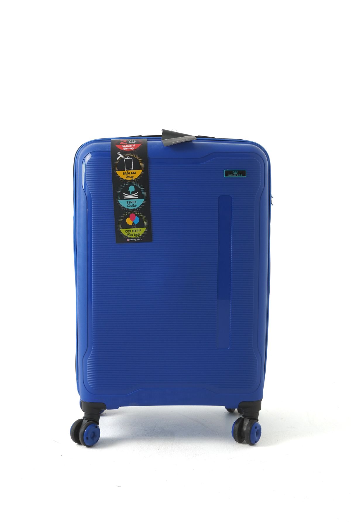 Solo Bag Orta Boy Polipropilen Kırılmaz Pp Silikon Valiz 65 cm