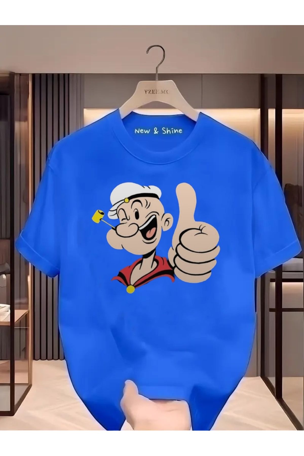 New Shine Temel Reis Baskılı Oversize T-Shirt