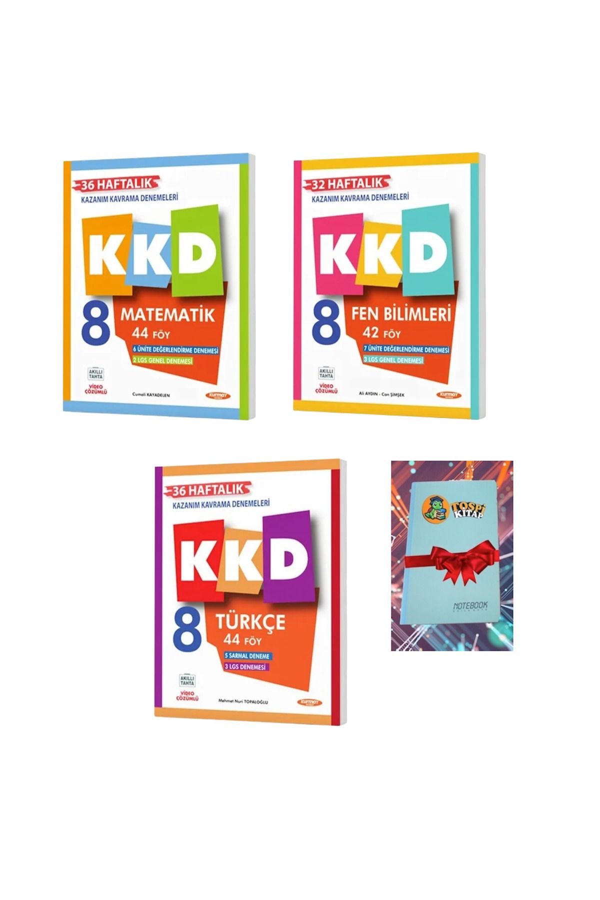 Fenomen Yayıncılık 8 FEN BİLİMLERİ + MATEMATİK + TÜRKÇE Haftalık Kazanım Kavrama Denemeleri (DEFTER HEDİYE) ATG