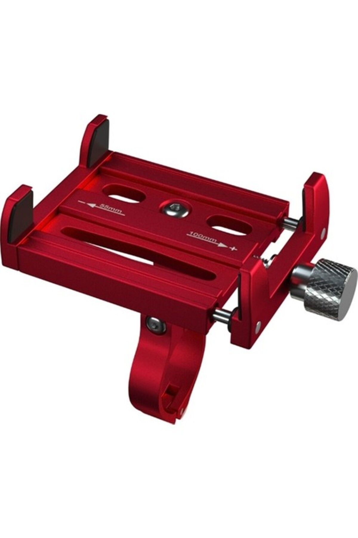 ZhlTools KR01 Bisiklet Motorsiklet Gidon Telefon Tutucu, Metal Vidalı Kırmızı