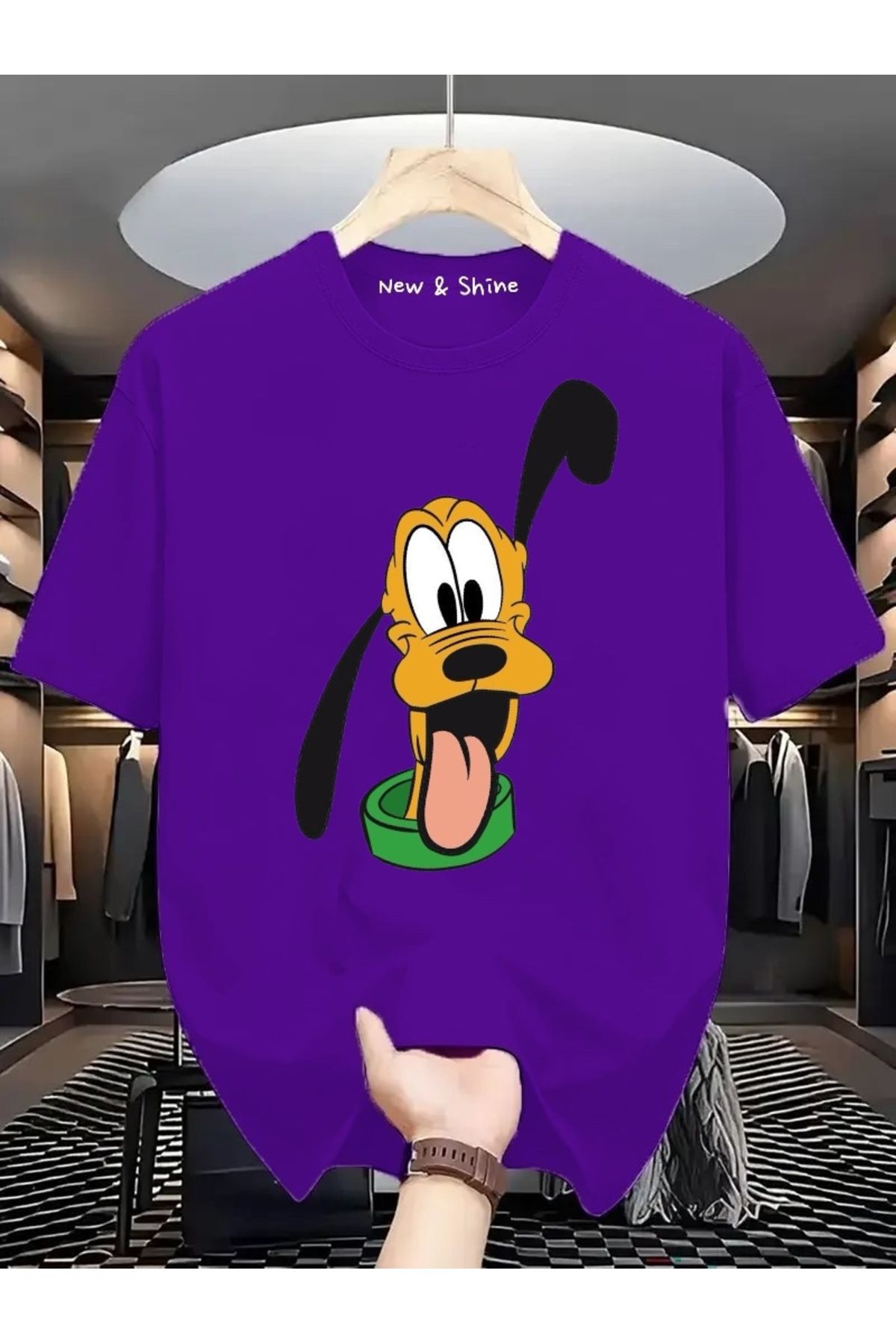 New Shine Uncle Duck Baskılı Oversize T-Shirt