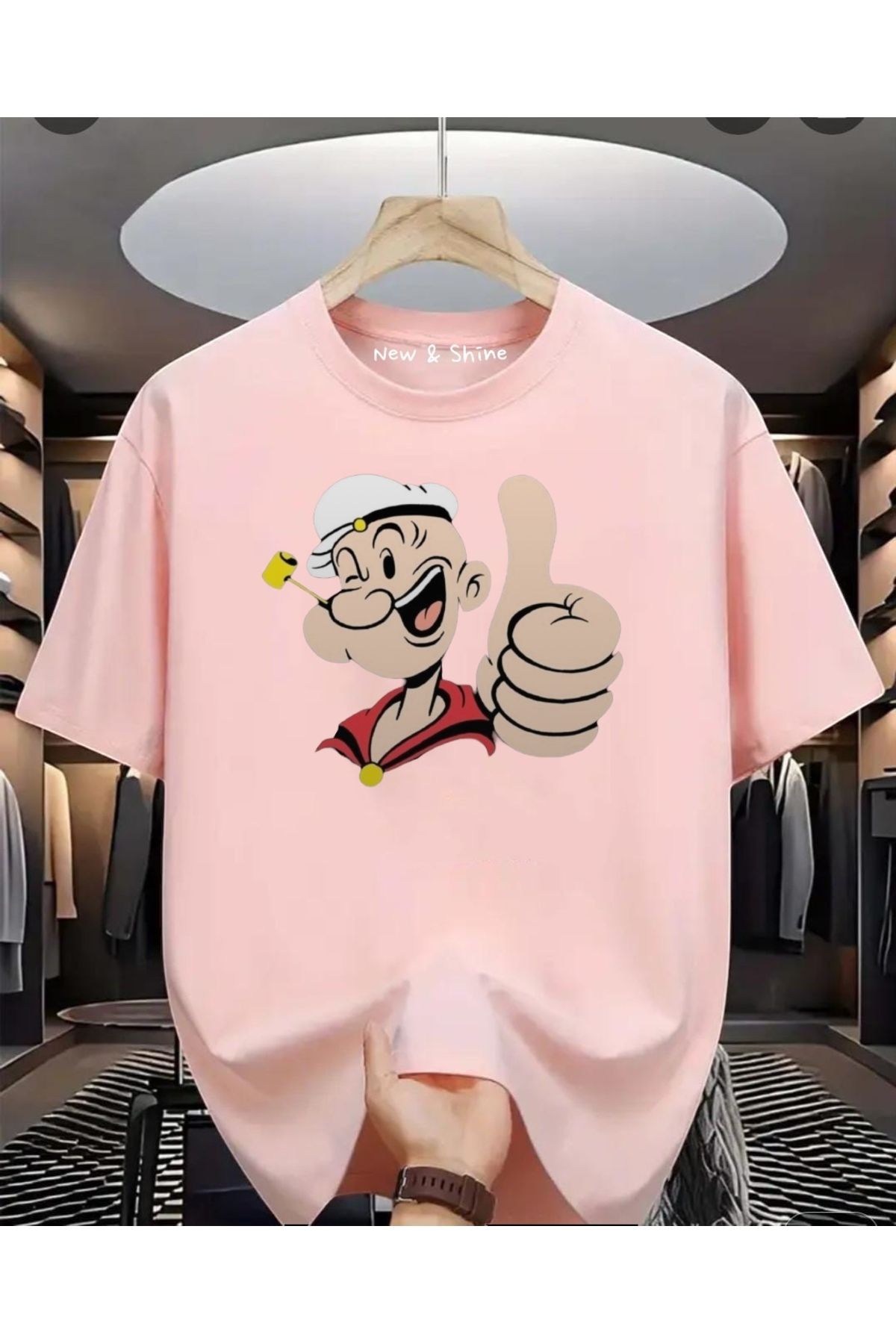 New Shine Temel Reis Baskılı Oversize T-Shirt