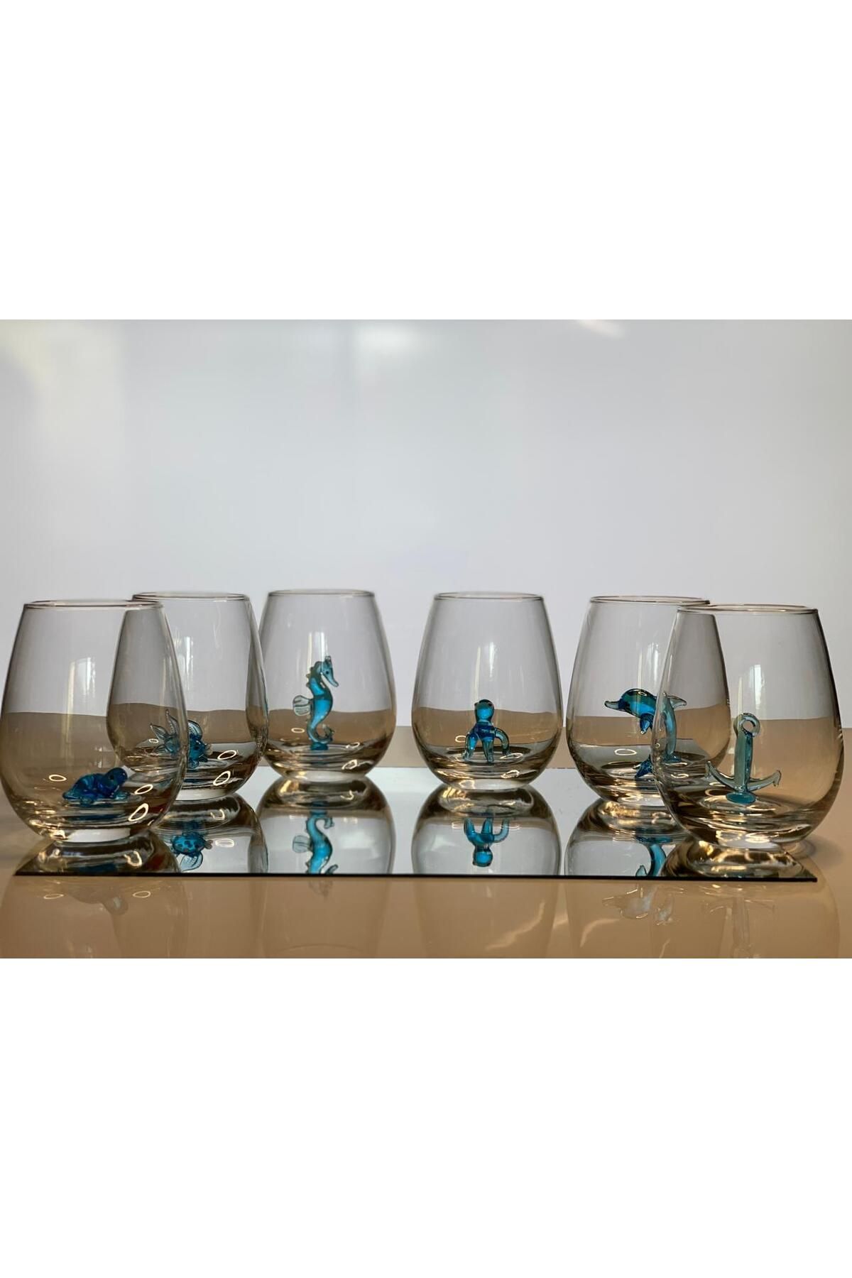 Handmade 6 lı Okyanus Serisi Su bardağı