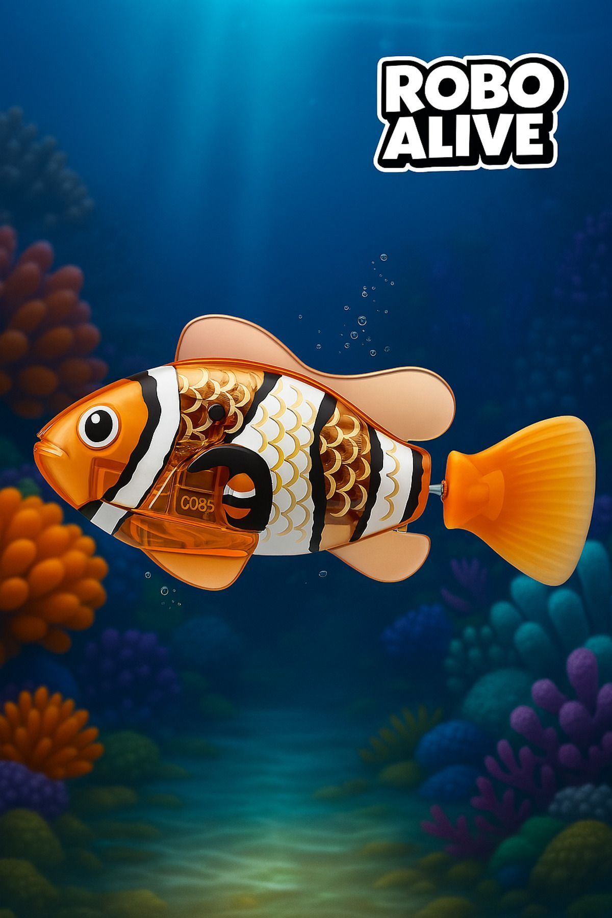 teknotrust Robo Fish Robo Alive Serisi Robotik Yüzme Balıkları Suda Renk Değiştiren Yüzen Balık