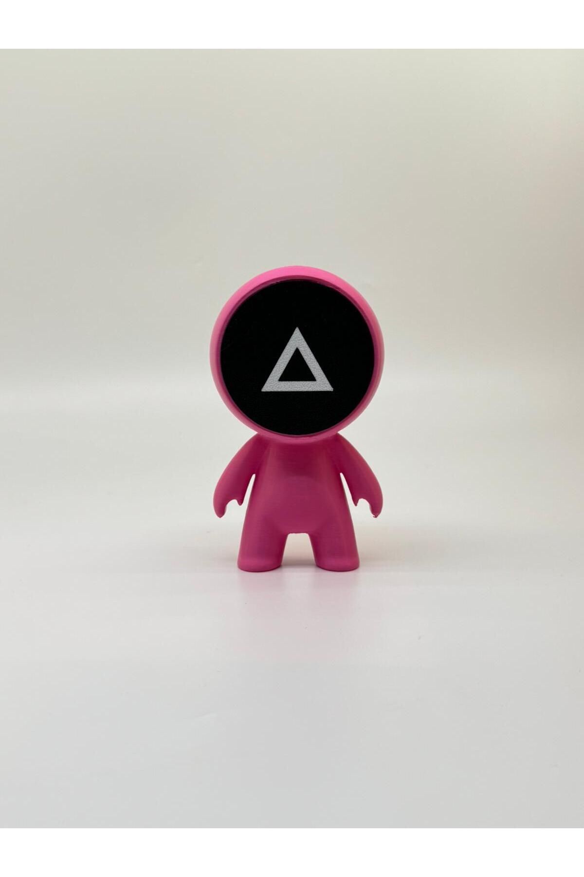 fyne Squid Game Muhafız Figürleri Üçgen - Tekli | Pembe | 13cm