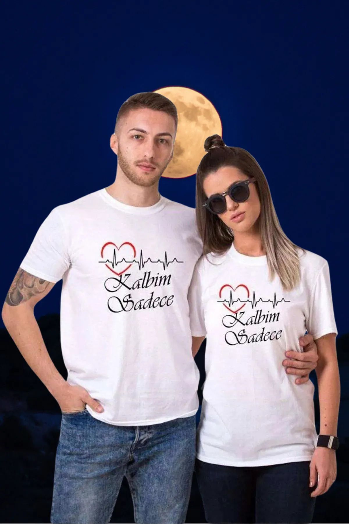 FeaR LeeS Kalbim Sadece Senin Sevgili Kombinleri Tshirt Çift Kombini