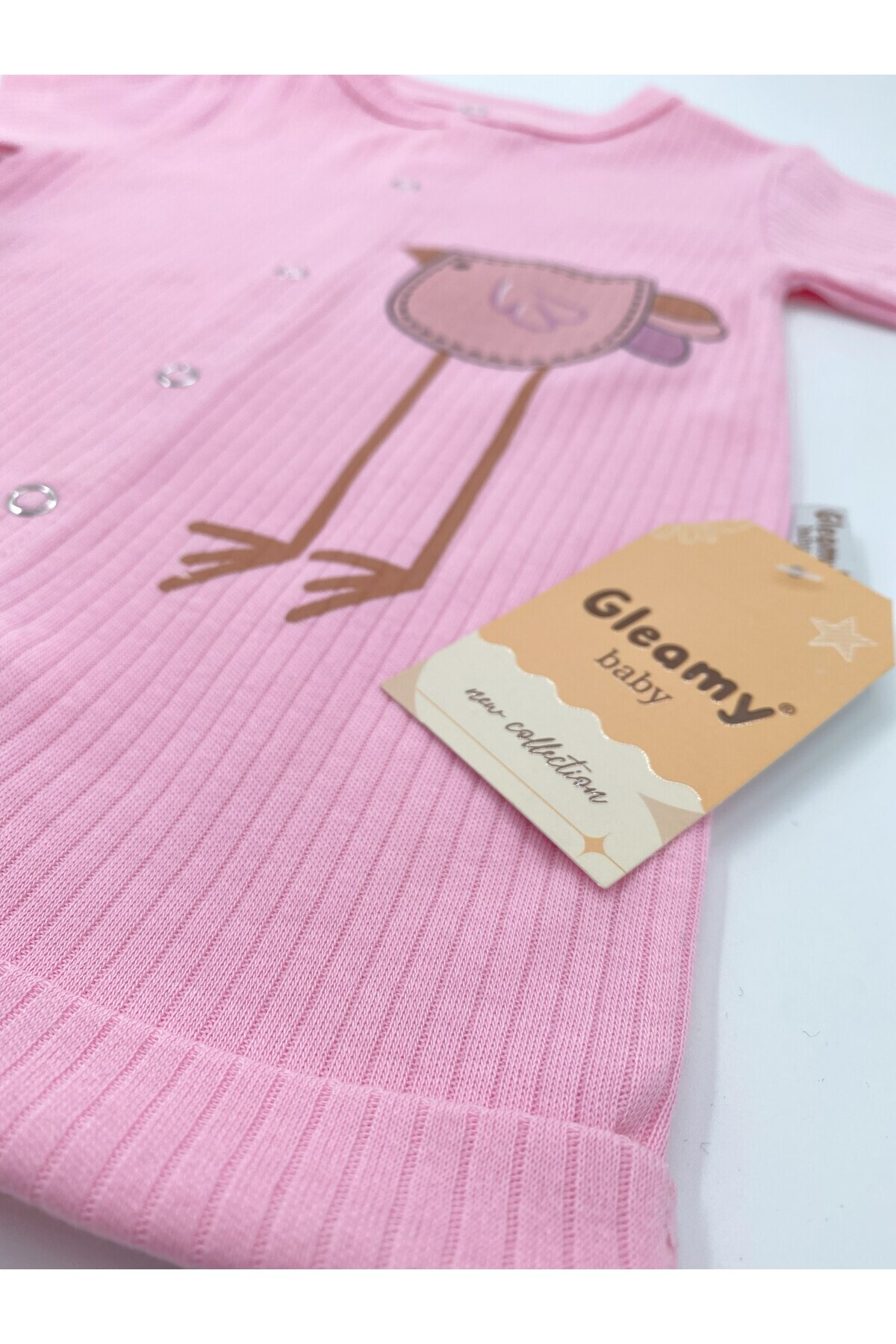 Gleamy FINDIK BEBE KIDS KUŞ DESEN ÇITÇITLI KISA KOLLU ŞORT TULUM(ZIBIN) fotoğrafı 4 (önizleme)