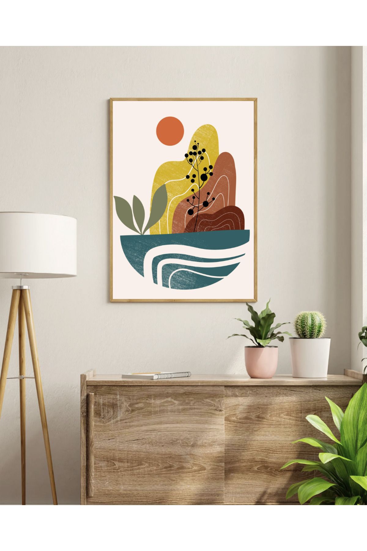 woodhomeworks tek parça salon ofis dekor tablo