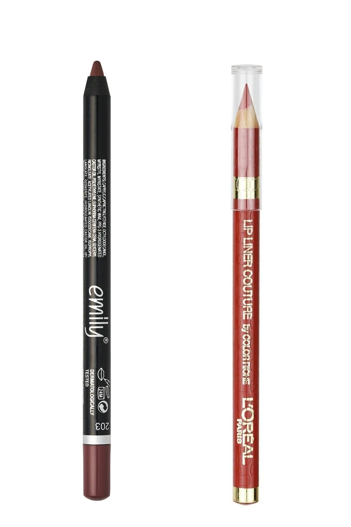 EMILY Dudak Kalemi No: 203 & Dudak Kalemi - Color Riche Crayon Liner 461 Scarlet Rouge
