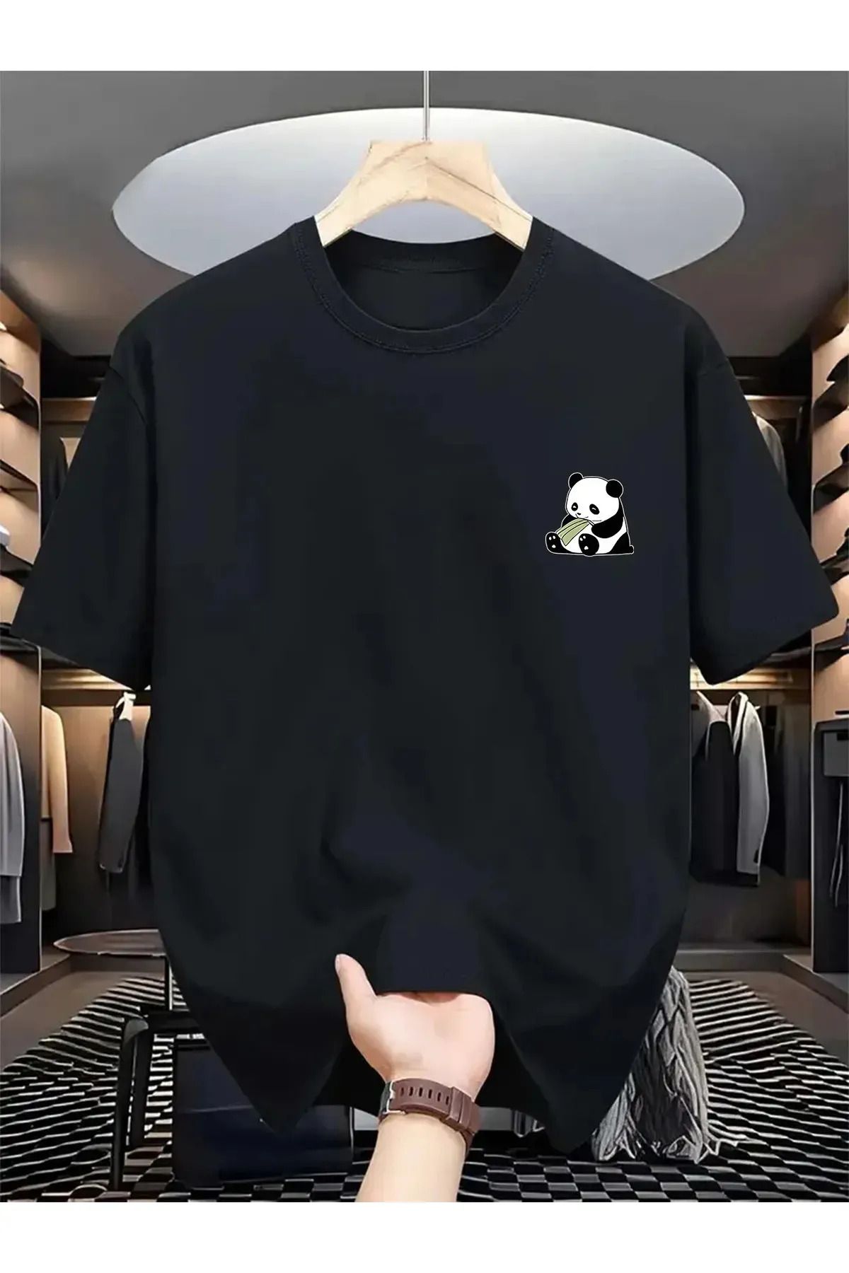 FeaR LeeS Panda Baskılı Oversize T-shirt