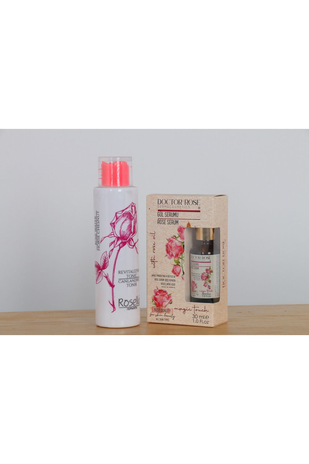 ROSELLA CANLANDIRICI TONİK + DR ROSE GÜL SERUMU 30 ML 2'Lİ SET