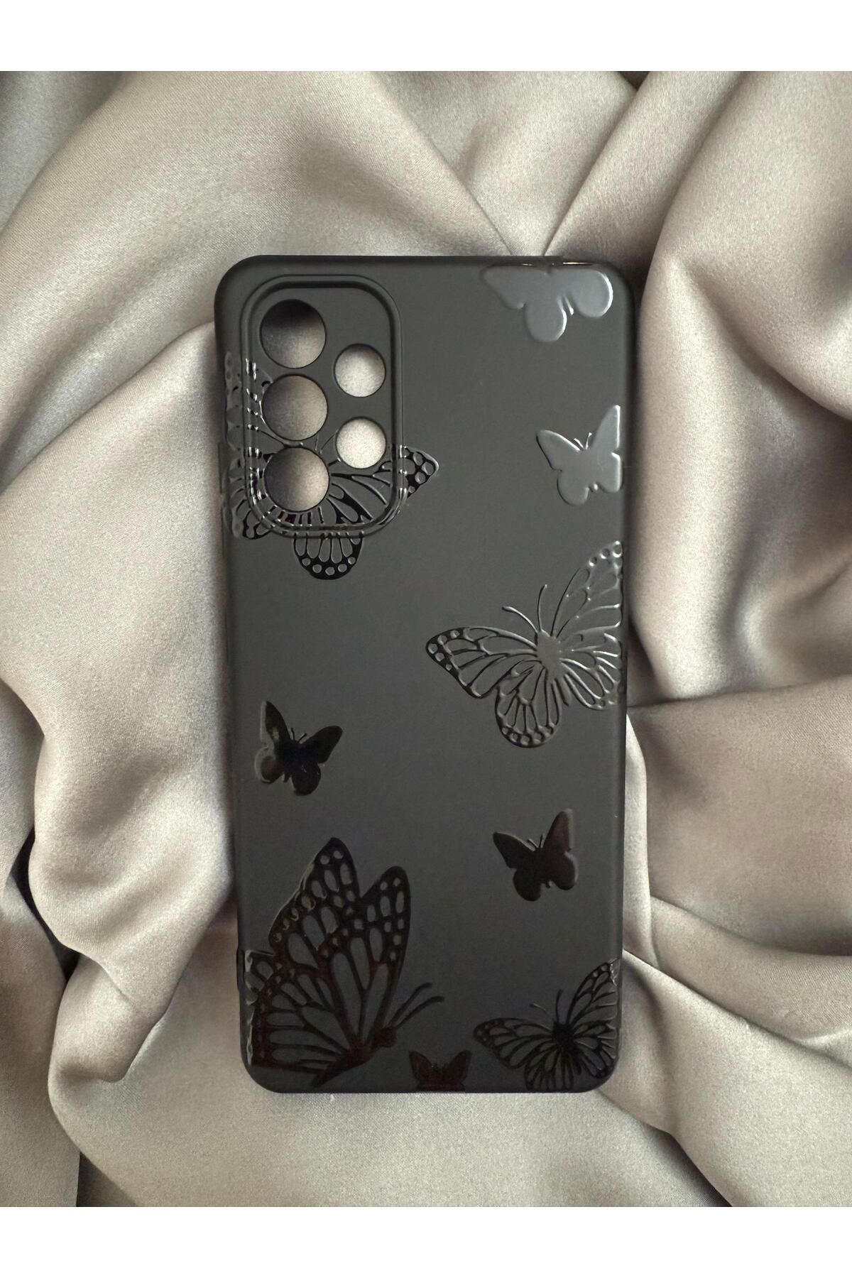 kalimera Samsung A32 Uyumlu Silikon İçi Kadife Kamera Korumalı Lansman Desenli Telefon Kılıfı