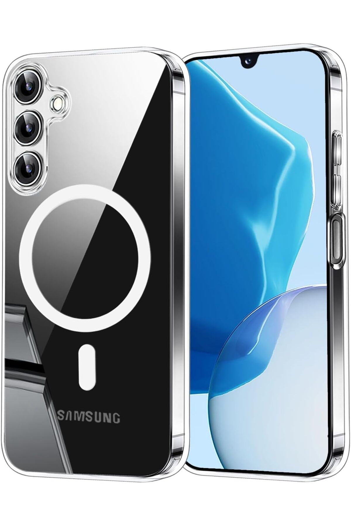 Wevox Galaxy A16 Uyumlu Kılıf Şeffaf Magsafe Kılıf Kamera Çıkıntılı Kablosuz Şarj Destekli Kapak