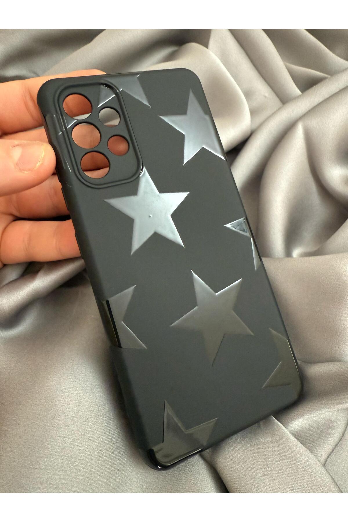 kalimera-Samsung A32 Compatible Silicone Launch Pattern Phone Case with Velvet Inside Camera Protection 2