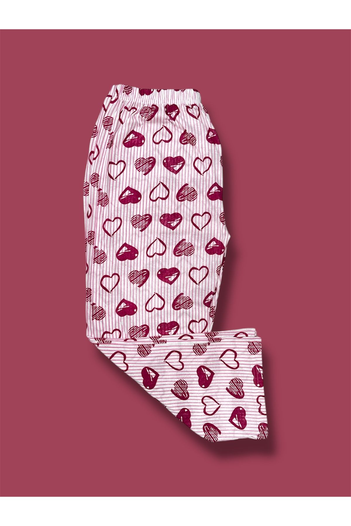 Erdenay Tekstil Desenli Penye Kadın Pijama Altı