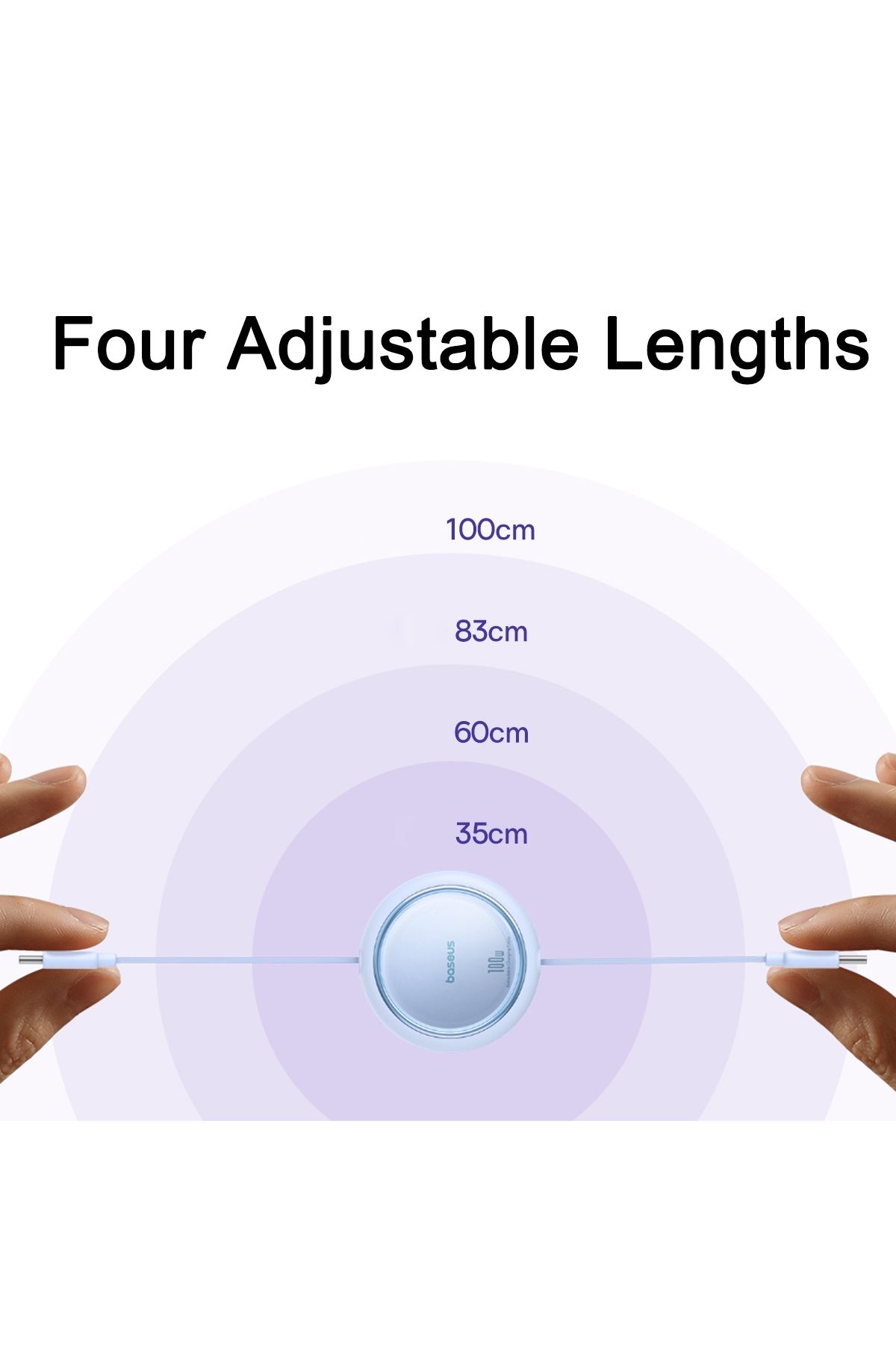 Baseus-Baseus 100W Free2 Draw Mini Both-Way Retractable Type C to Type C Fast Charging Data Cable 1M - Blue 8