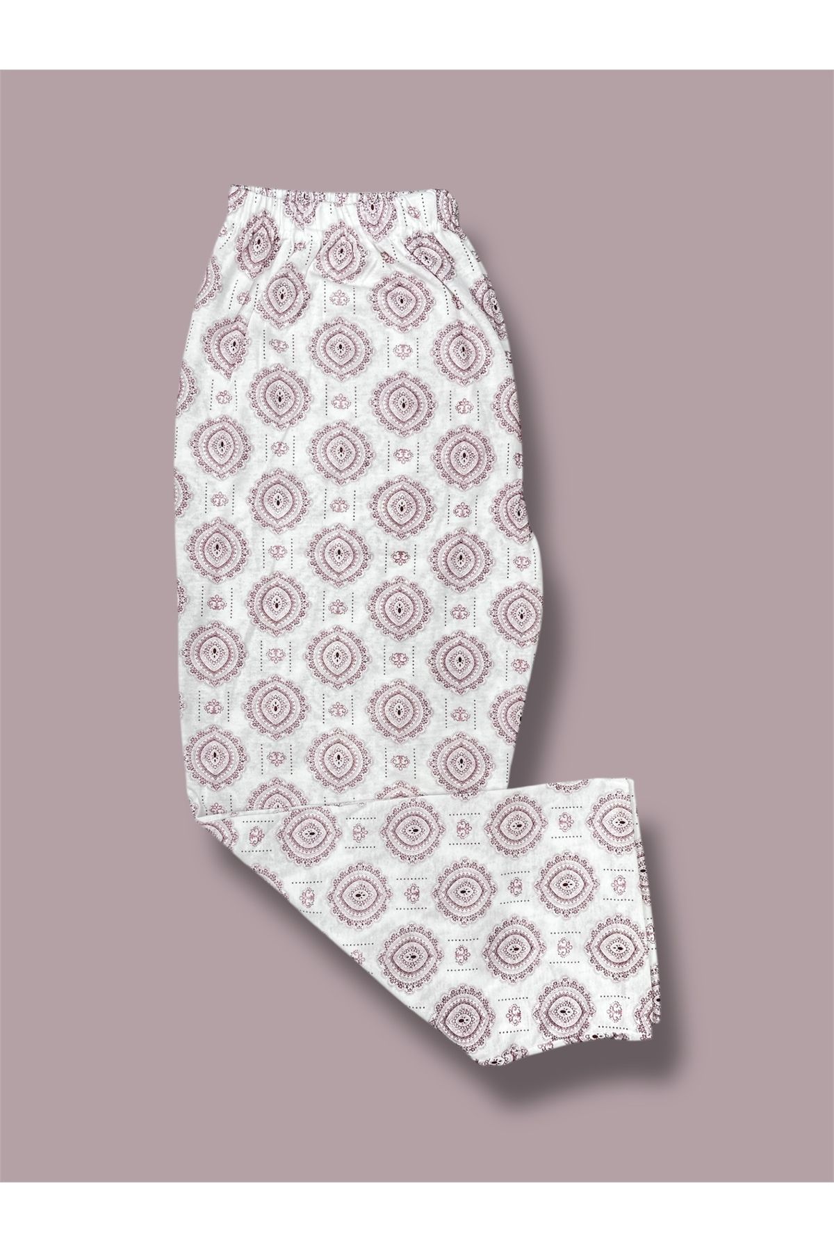 Erdenay Tekstil Desenli Penye Kadın Pijama Altı