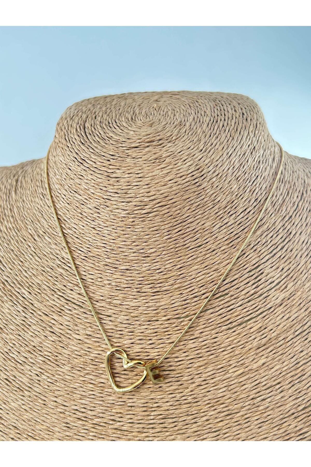 miyle Çelik Gold Harf Kolye 45cm (E) // KOLYE-4518