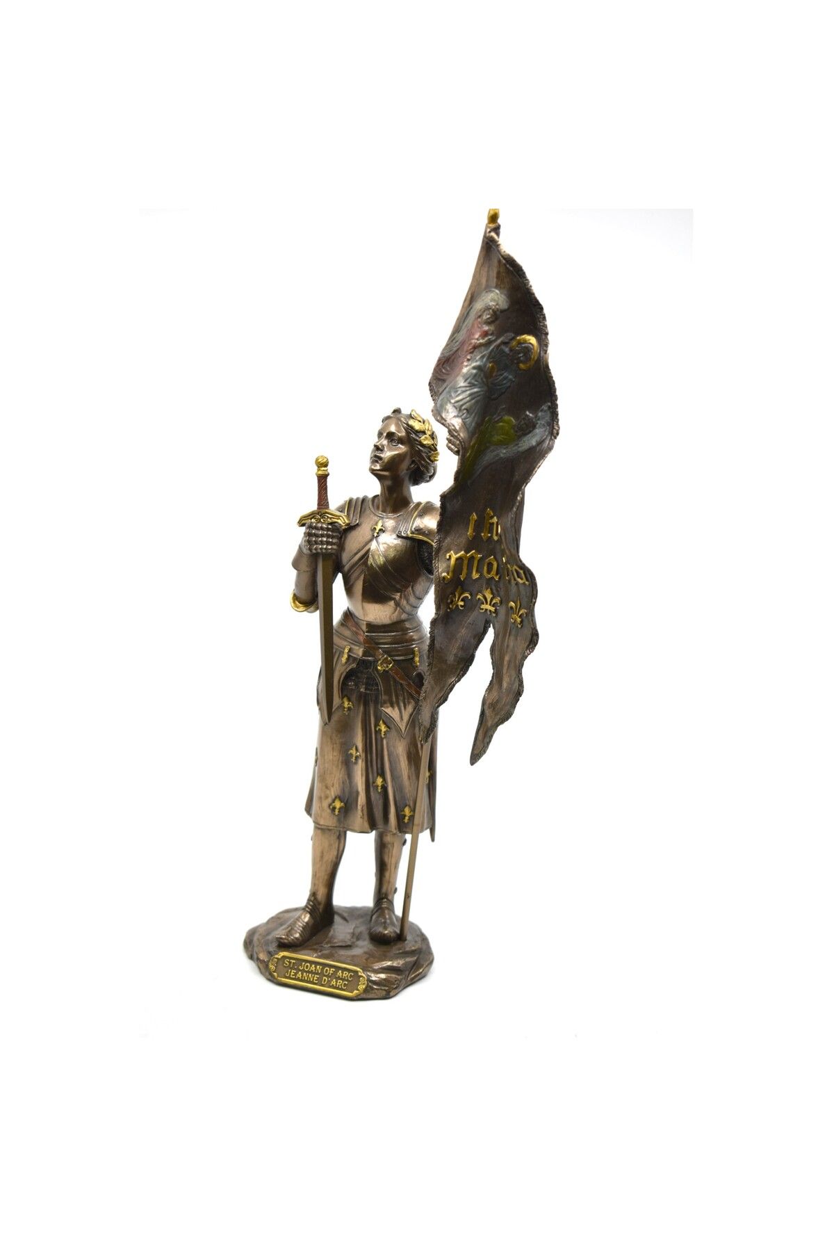 AYDINARTSHOP Veronese Jeanne dArc Heykeli – Bronz Görünümlü El Yapımı Tarihi Kadın Savaşçı Figürü
