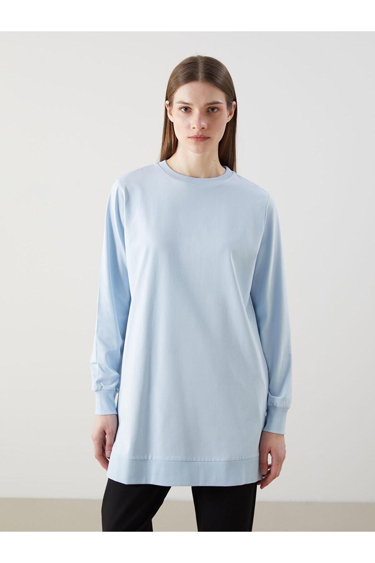 LC Waikiki LCW Modest Bisiklet Yaka Kadın Sweatshirt Tunik (S5)