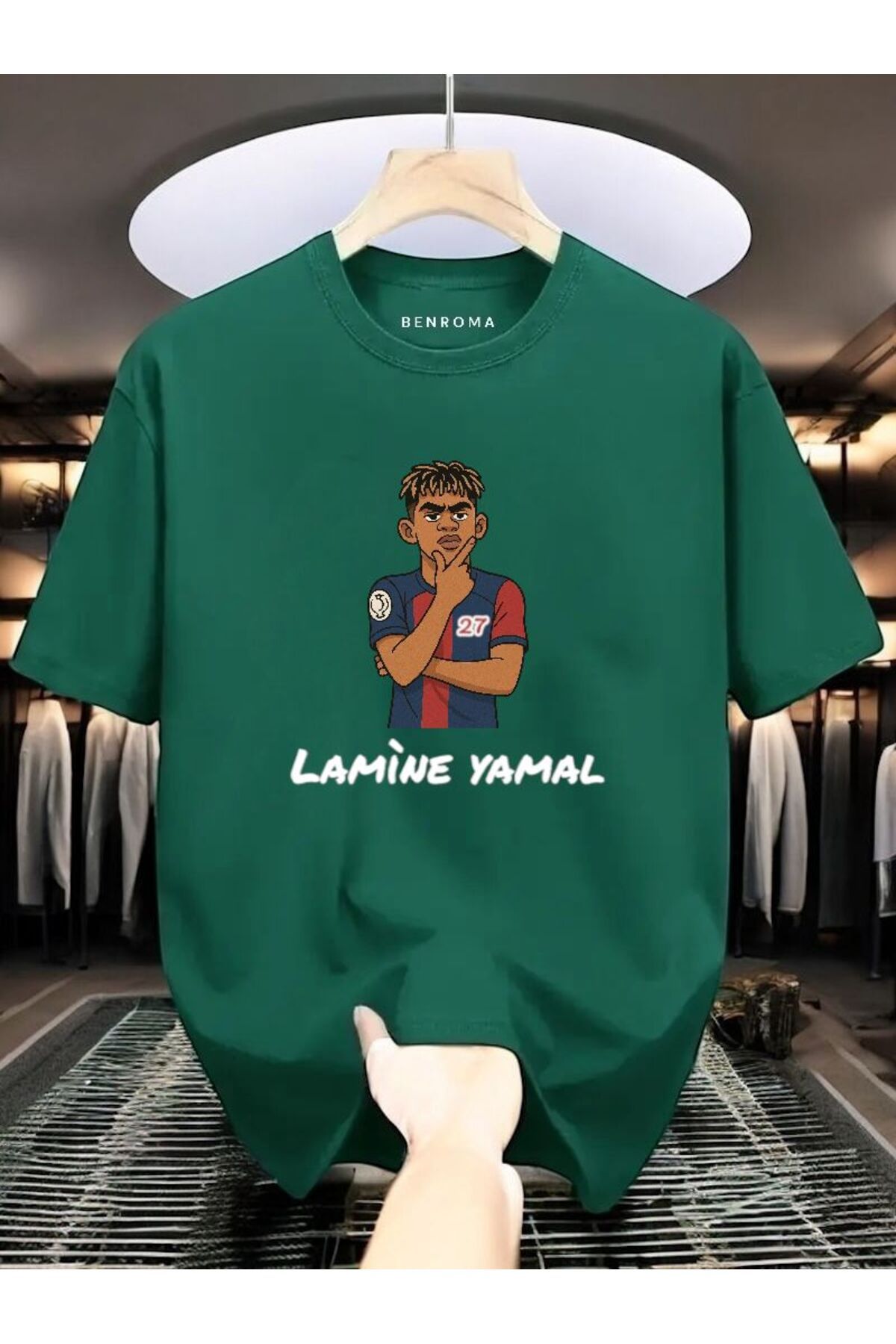 BENROMA LAMİNE YAMAL BASKILI TİŞÖRT