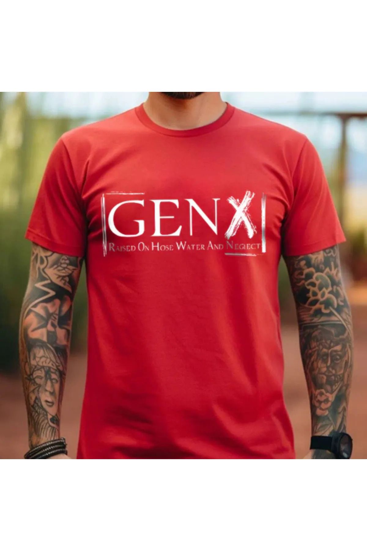 FeaR LeeS GENX Raised On Hose Water And Neglect Baskılı Oversize T-shirt