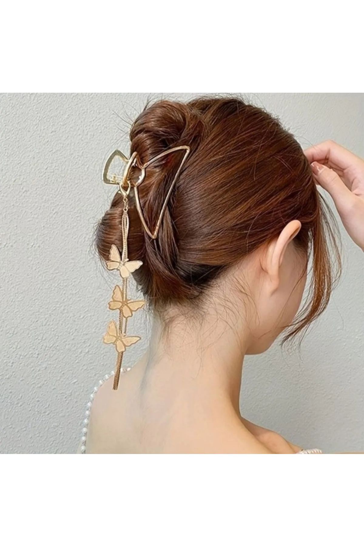 ZD JEWELRY METAL KADIN KELEBEK SALLANTILI TREND GOLD MANDAL TOKA
