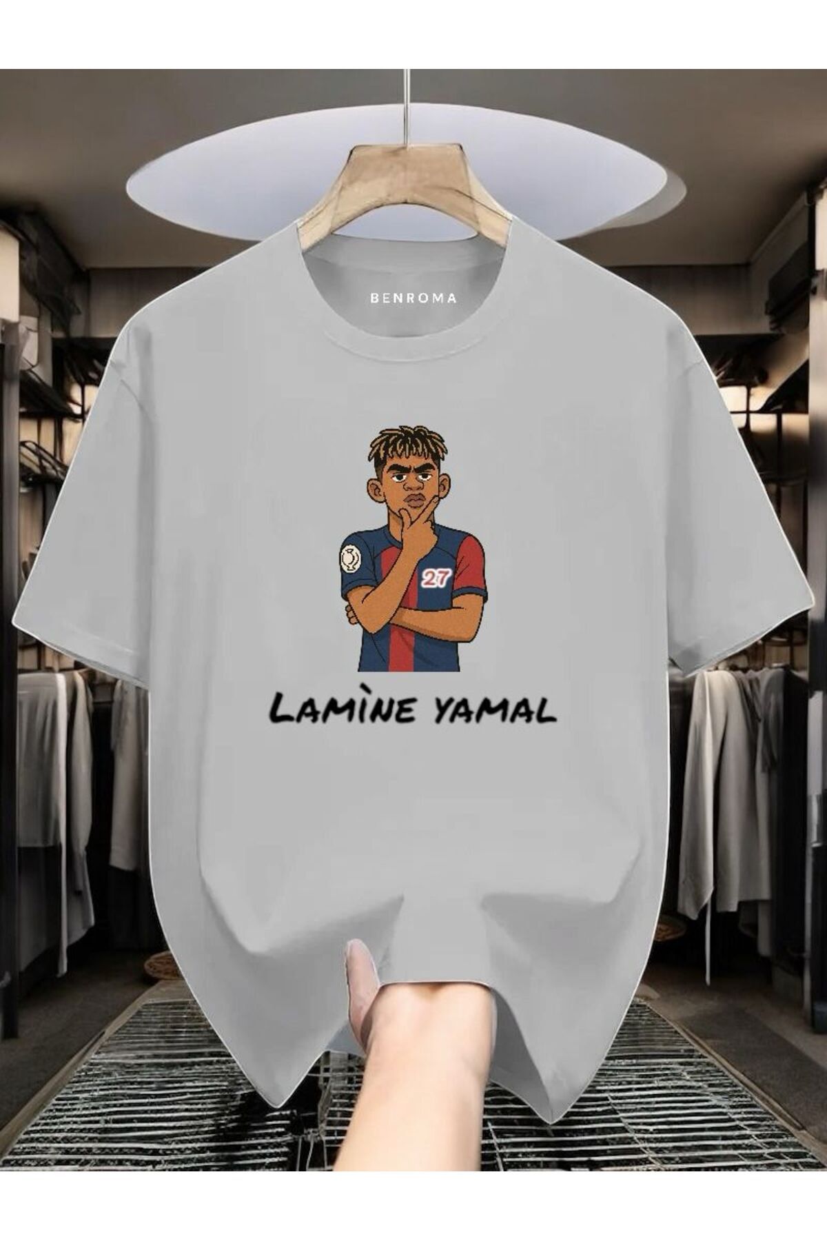 BENROMA LAMİNE YAMAL BASKILI TİŞÖRT
