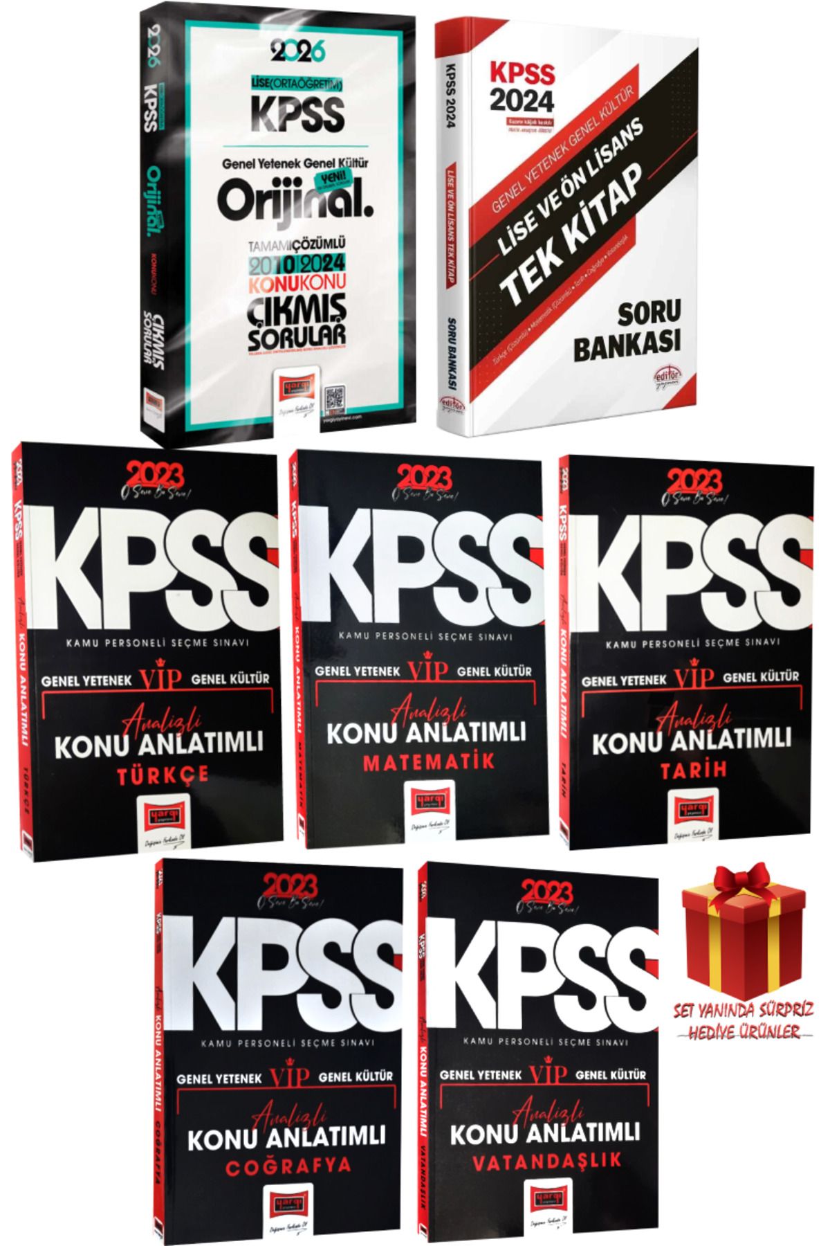 Yargı Yayınları 2026 KPSS Lise(Ortaöğretim) Orijinal Çıkmış Sorular 2010-2024+Tek Kitap SB+Konu Anlatımı Modüler Set