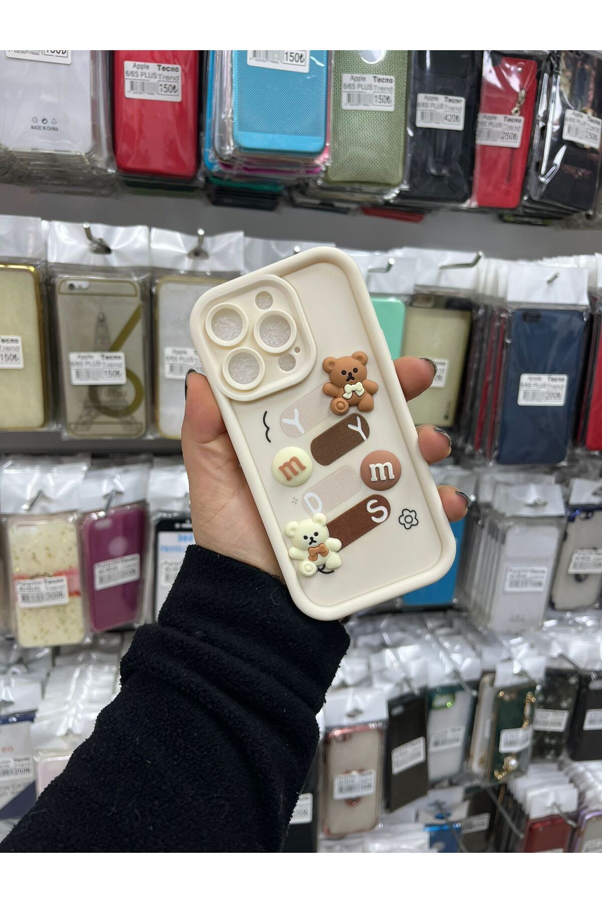 TECNOTREND Apple iPhone 14 Pro 3D Ayıcıklı silikon kılıf