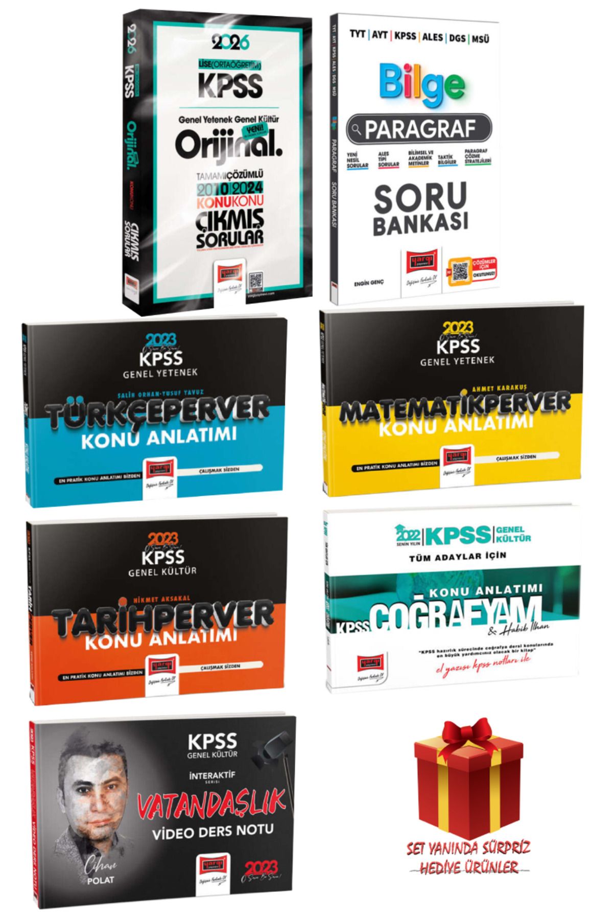 Yargı Yayınları 2026 KPSS Lise Ortaöğretim GYGK Orijinal Çıkmış Sorular 2010-2024+Bilge Paragraf SB+Tüm Dersler Konu