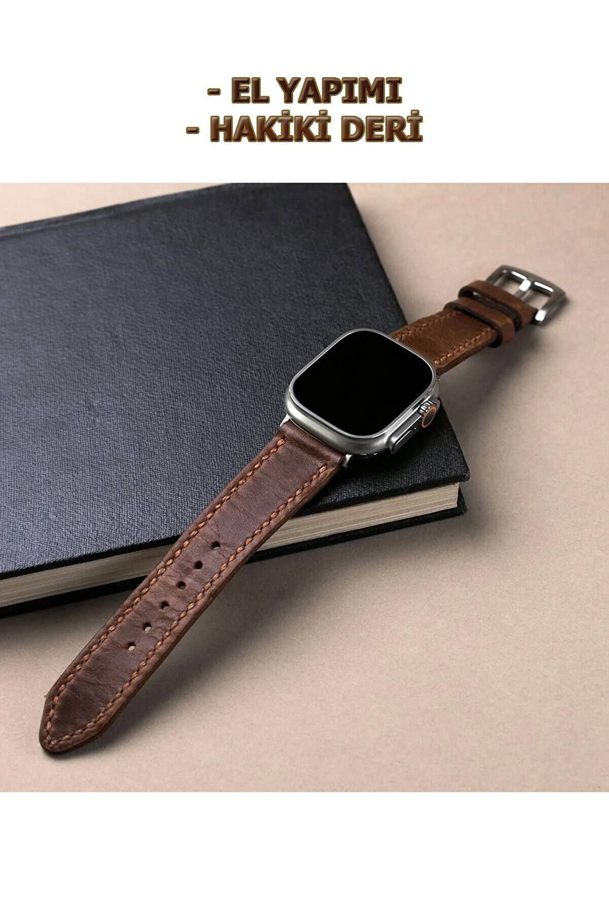 CONOCER Amazfit Gtr 2 - Gtr 2e - Gtr 47mm Uyumlu Yüksek Kalite Deri El Yapımı Kordon Kayış