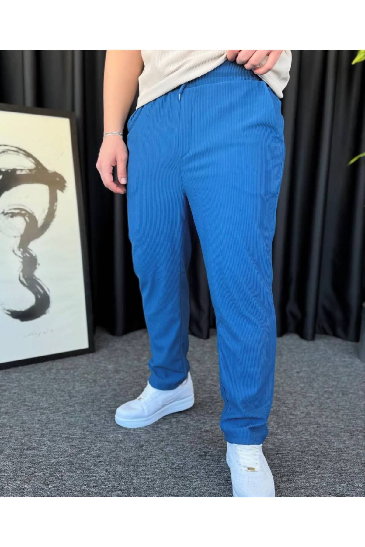 VOGUEMET Yeni Sezon Erkek Kadın Unisex Düz Renk Ottoman Yüksek Kaliteli Eşofman Altı
