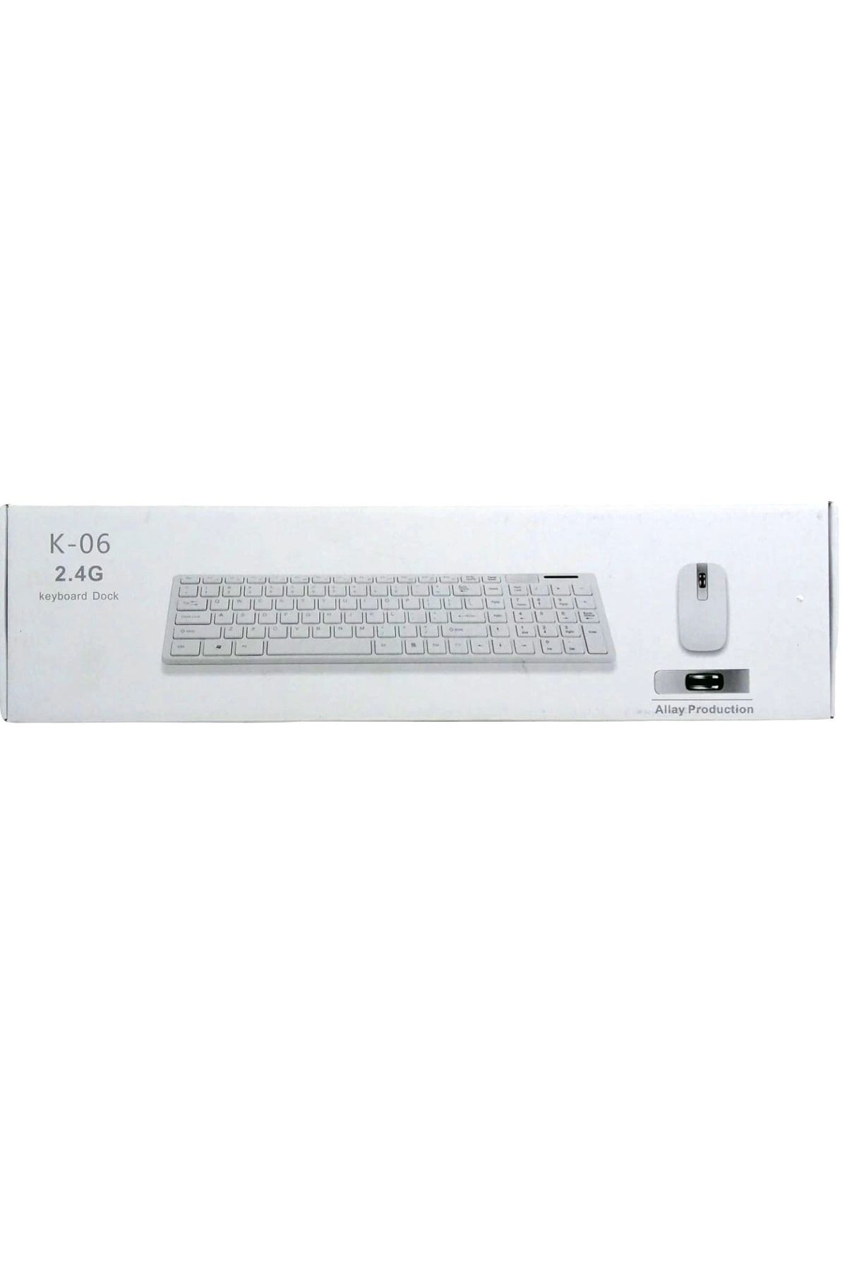 STOREMAX K-06 BEYAZ DOCK WIRELESS KABLOSUZ KLAVYE MOUSE S PL-374 (5047)