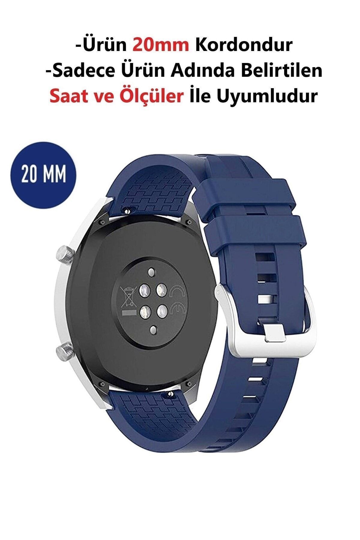 CONOCER Samsung Gear S2 Classic - Gear Sport Uyumlu 20mm Desenli Silikon Kordon Kayış
