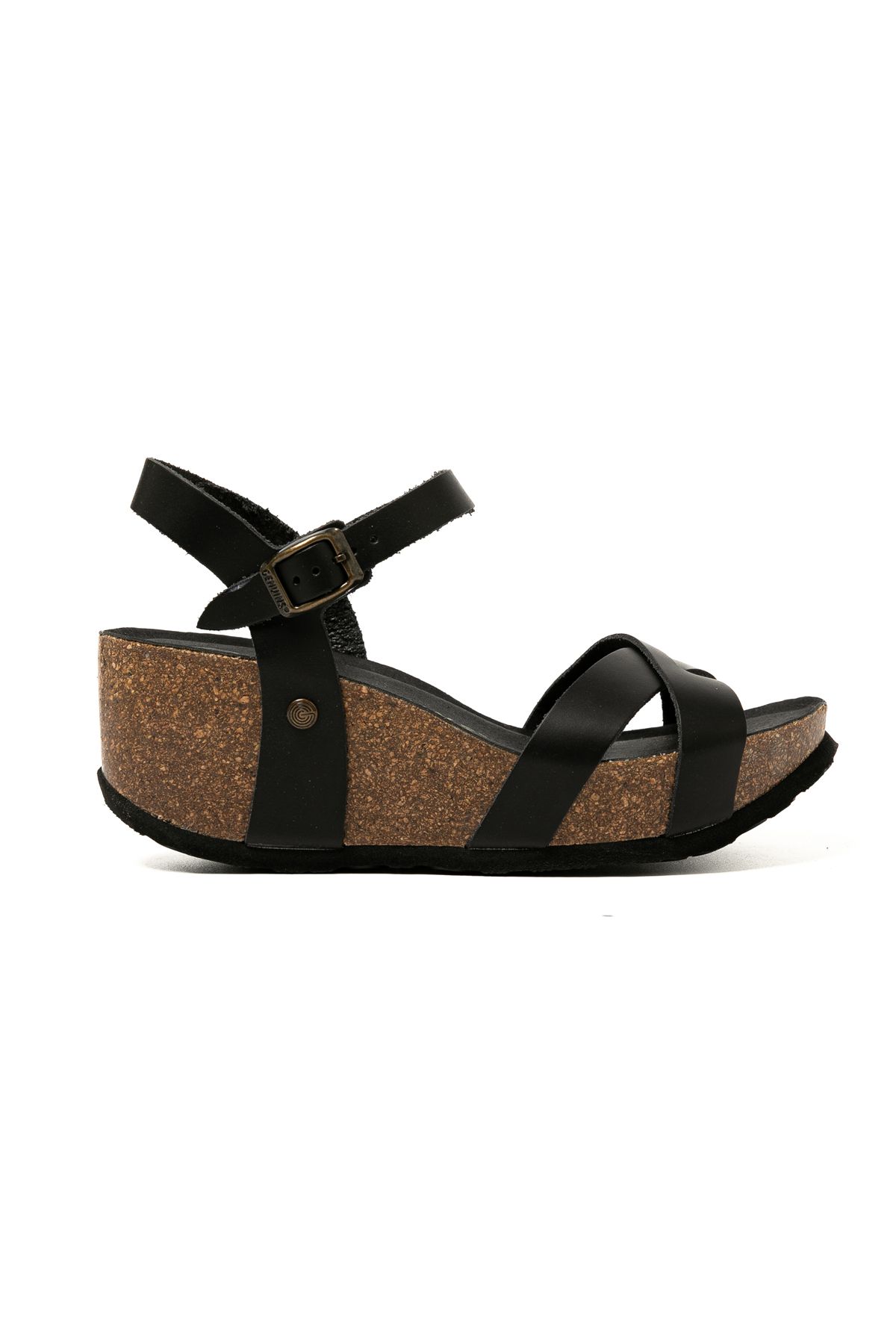 Genuins Kadın / Kız Terlik CANNES G105816 Genuins Leather Dress Black